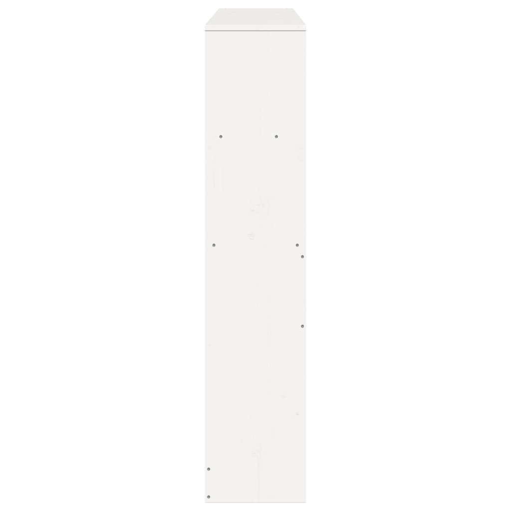 sengegavl med opbevaring 160 cm massivt fyrretræ hvid