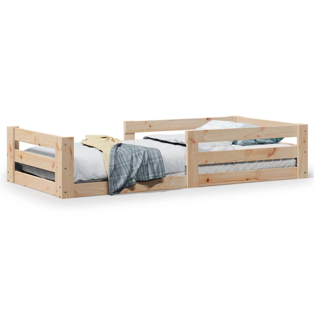 sengeramme uden madras 80x200 cm massivt fyrretræ