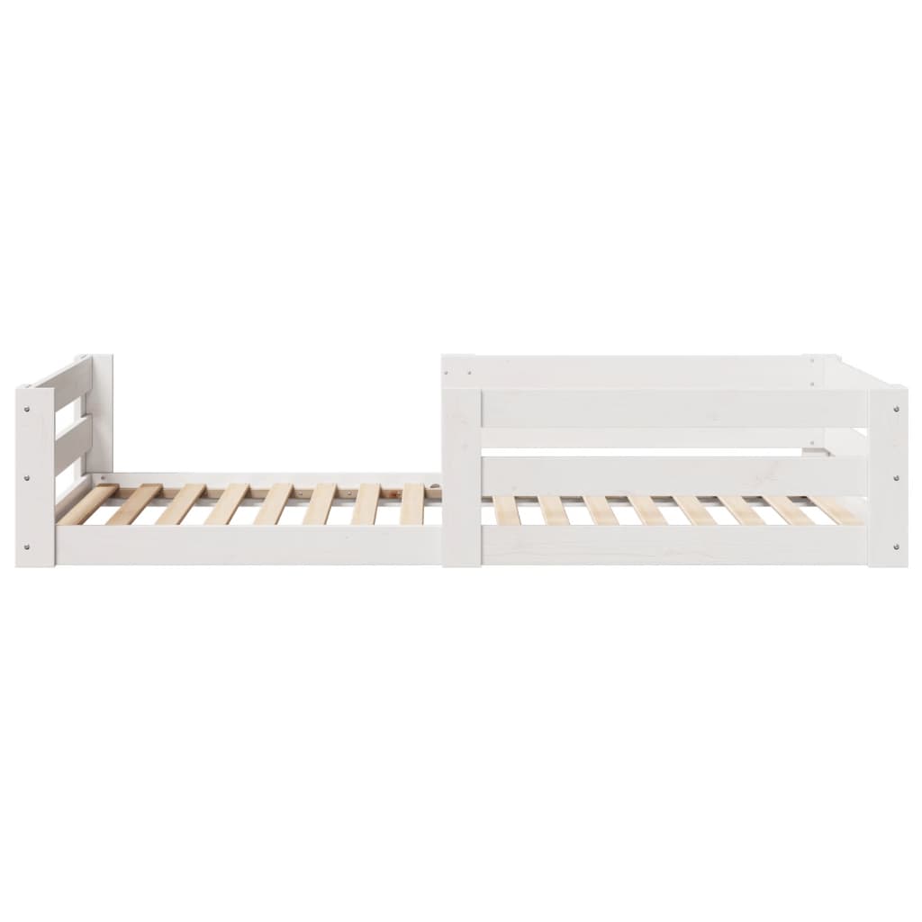 sengeramme uden madras 80x200 cm massivt fyrretræ hvid