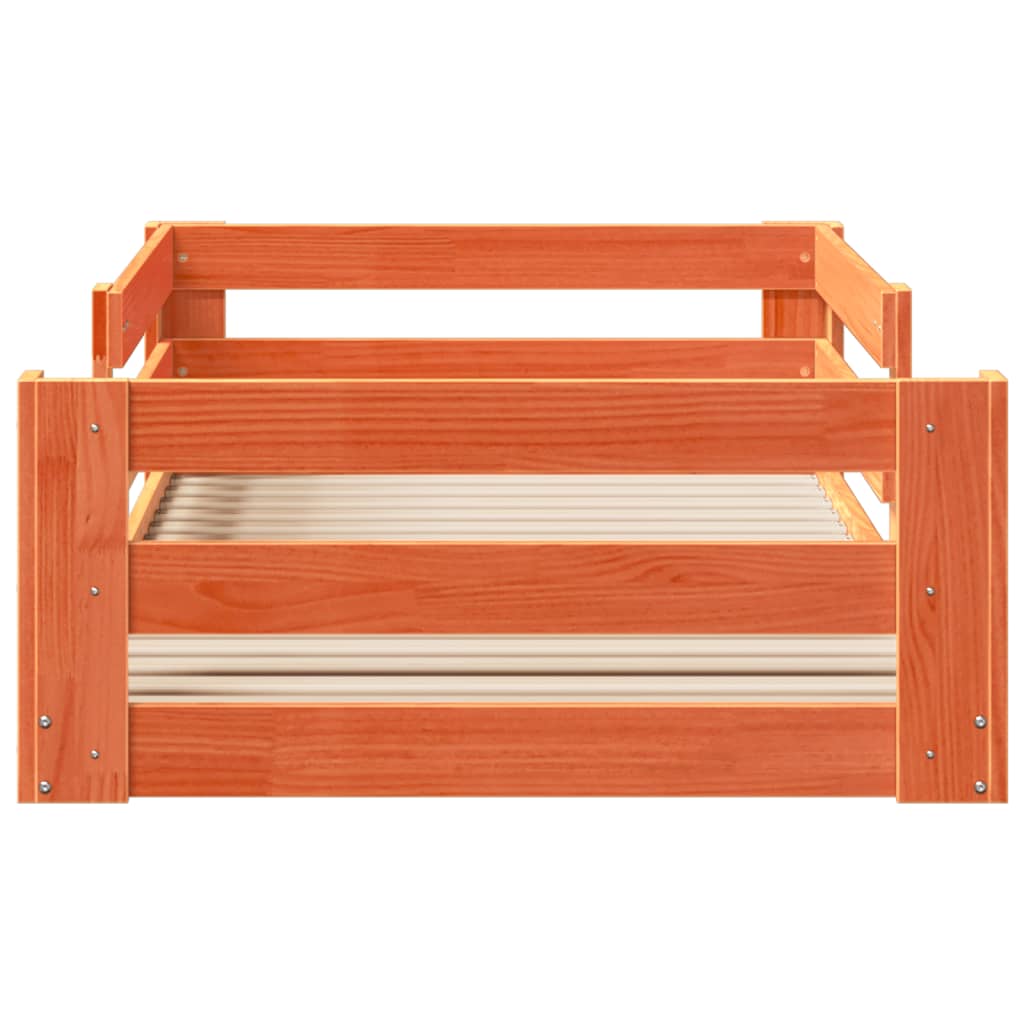 sengeramme uden madras 80x200 cm massivt fyrretræ gyldenbrun