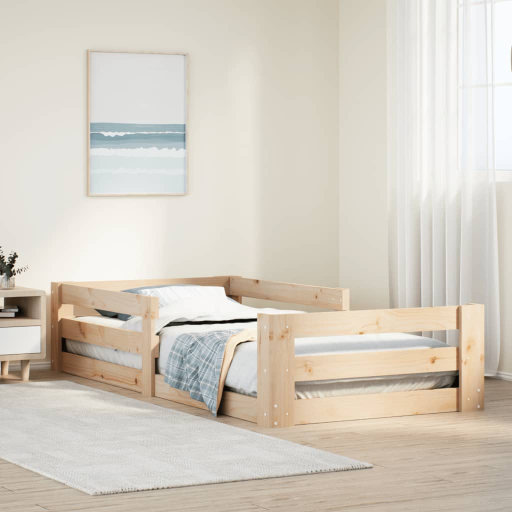 sengeramme uden madras 100x200 cm massivt fyrretræ