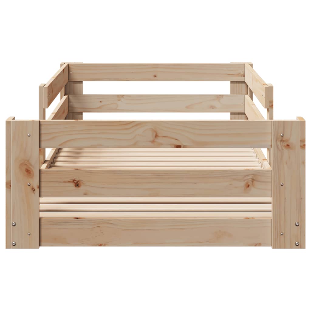 sengeramme uden madras 70x140 cm massivt fyrretræ