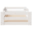 sengeramme uden madras 70x140 cm massivt fyrretræ hvid