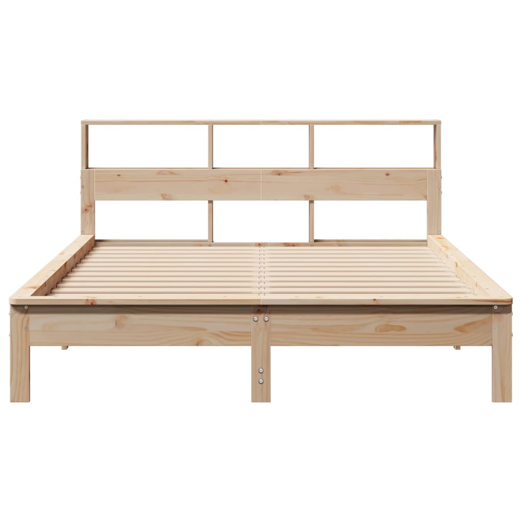 seng med reol uden madras 120x200 cm massivt fyrretræ