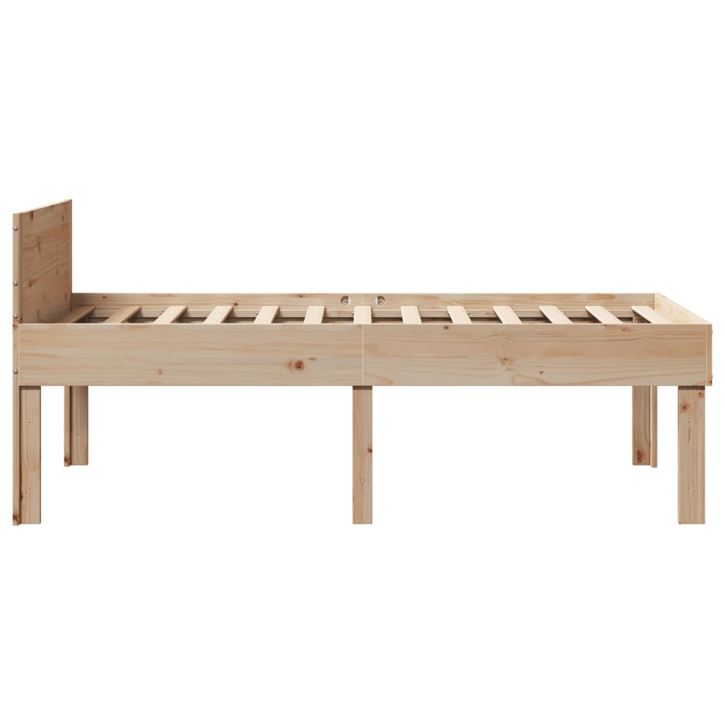 sengeramme uden madras 90x190 cm massivt fyrretræ