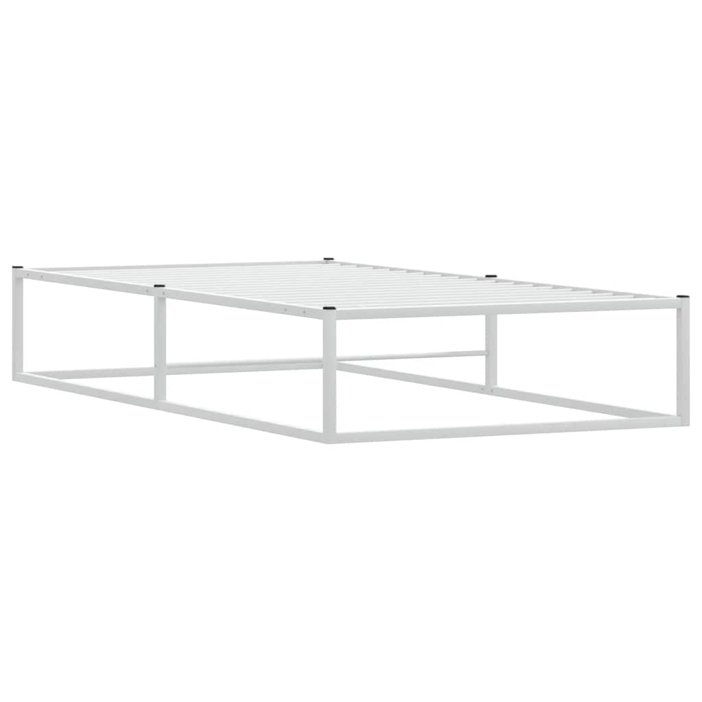 sengeramme uden madras 90x200 cm metal hvid