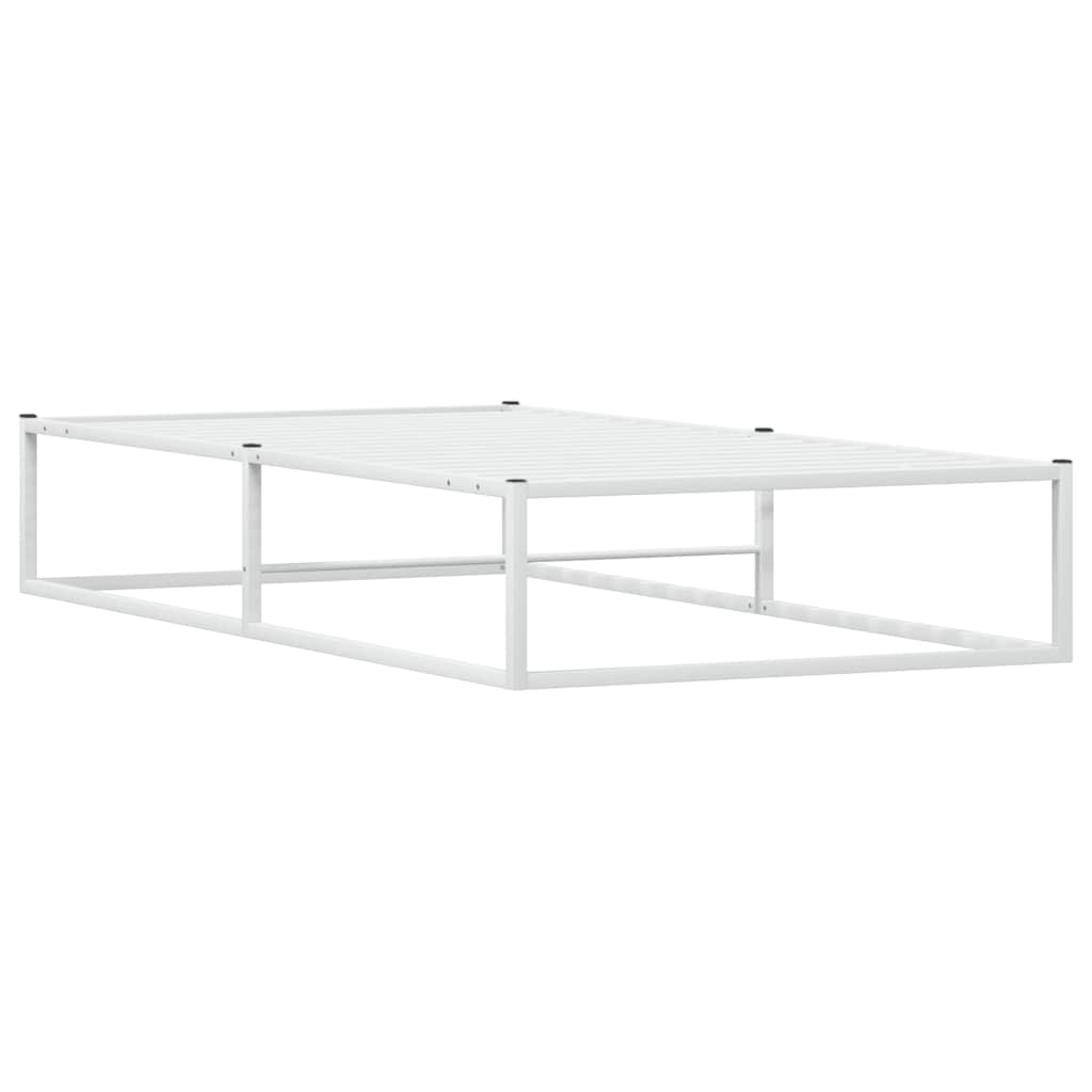 sengeramme uden madras 90x200 cm metal hvid