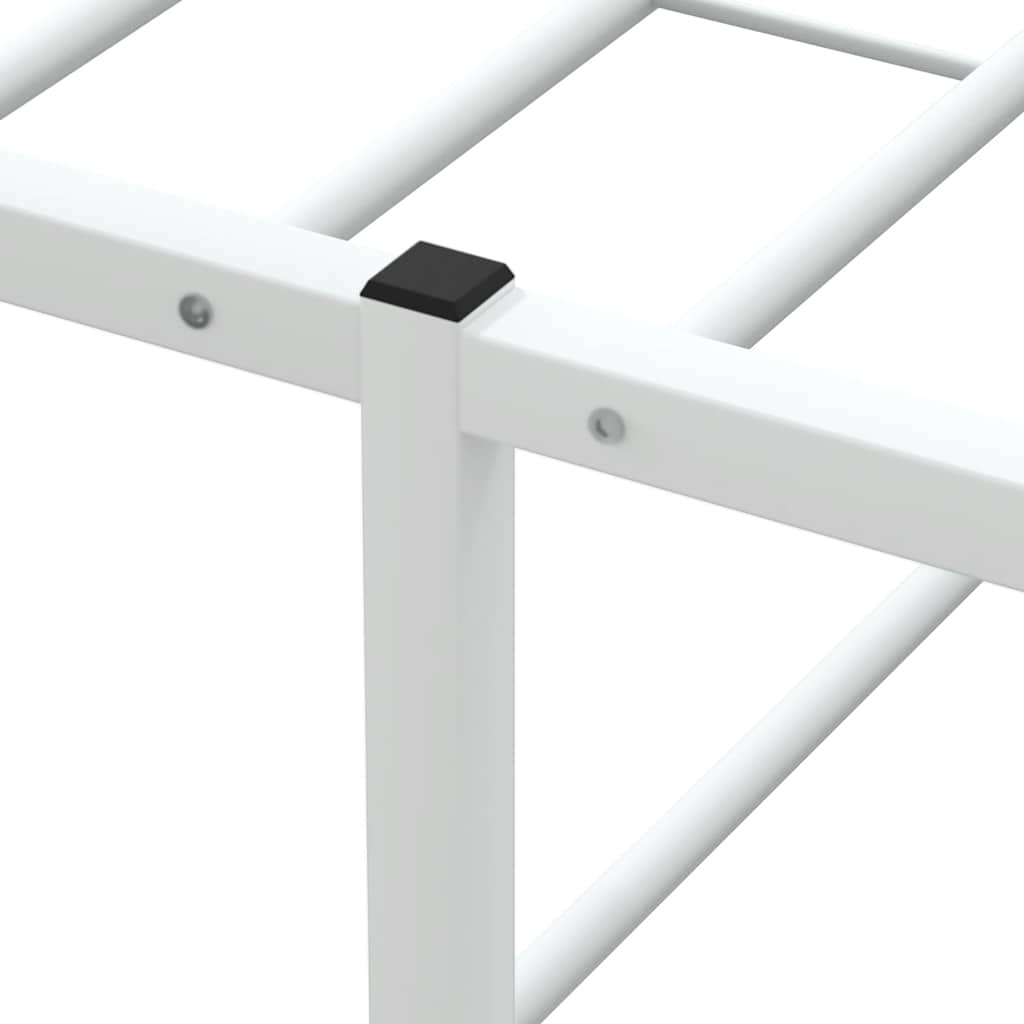 sengeramme uden madras 90x200 cm metal hvid