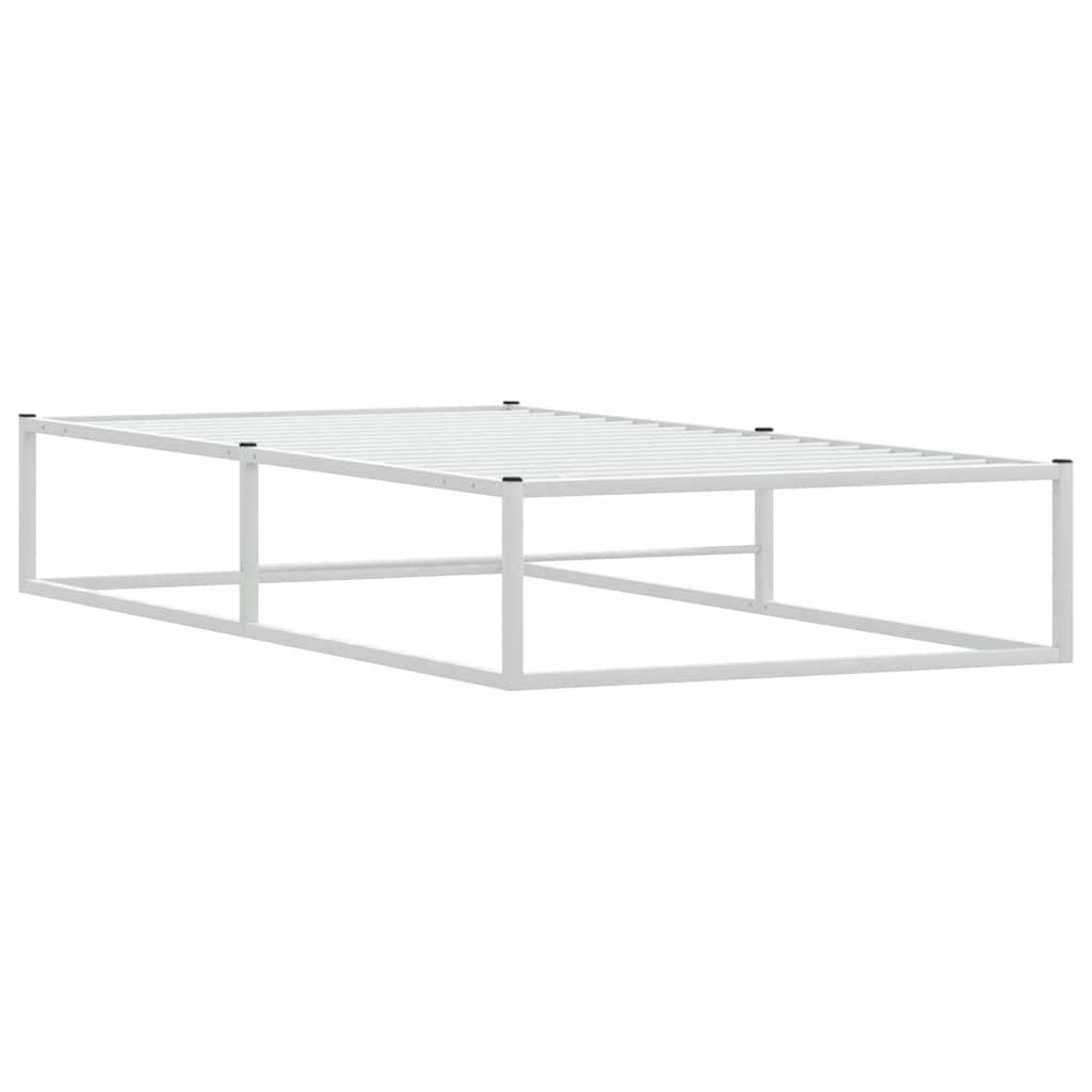 sengeramme uden madras 100x200 cm metal hvid