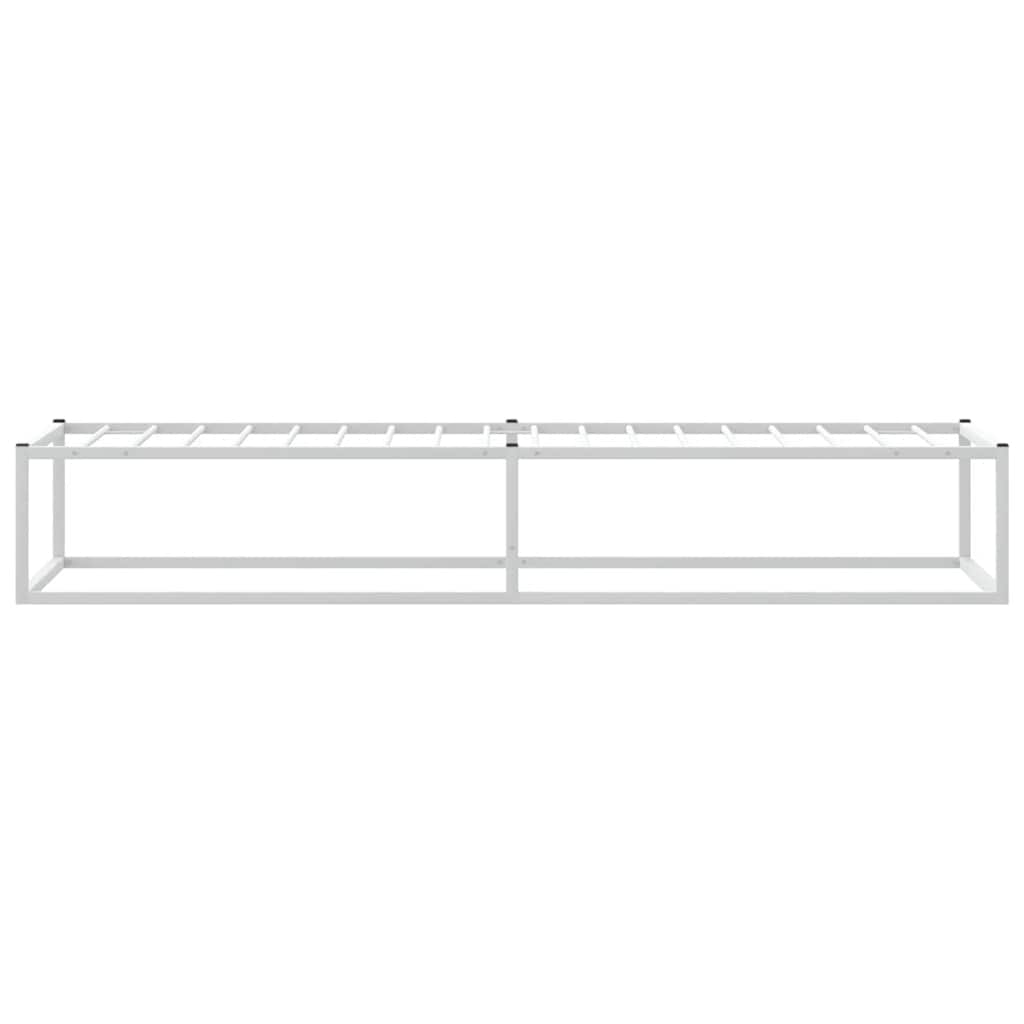 sengeramme uden madras 100x200 cm metal hvid