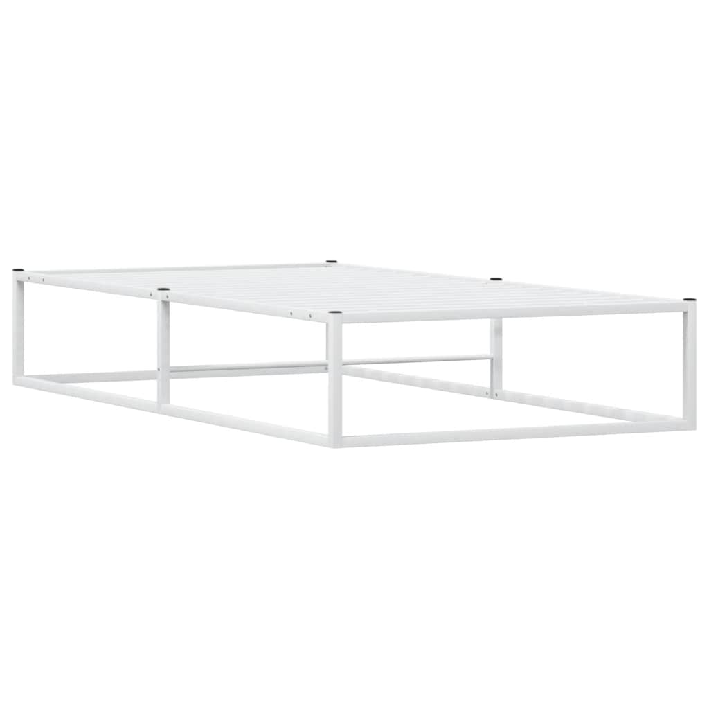 sengeramme uden madras 100x200 cm metal hvid