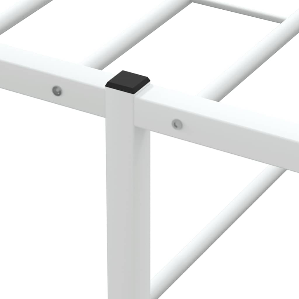 sengeramme uden madras 100x200 cm metal hvid