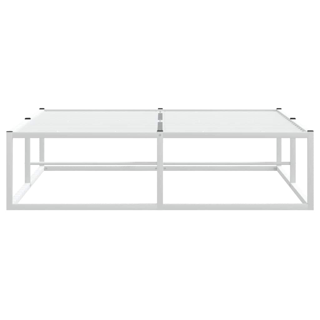 sengeramme uden madras 120x200 cm metal hvid