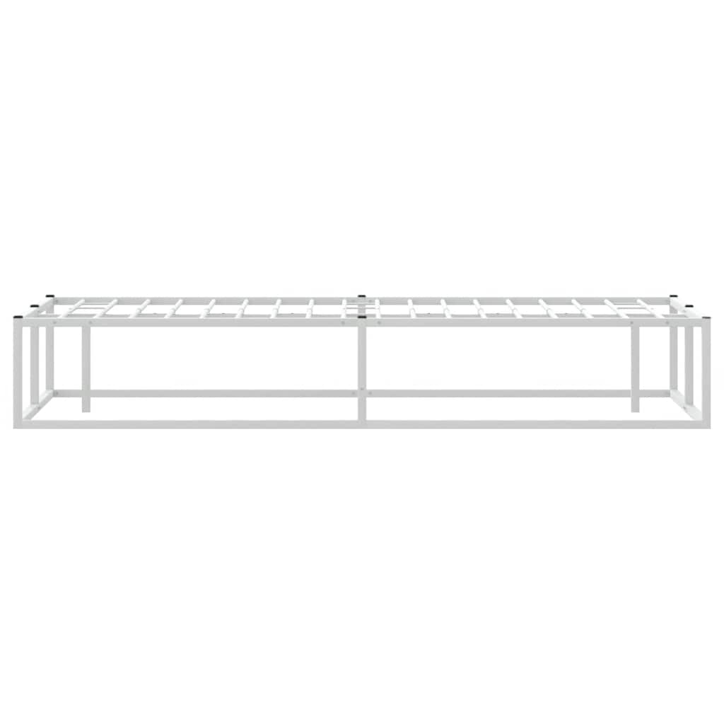 sengeramme uden madras 120x200 cm metal hvid