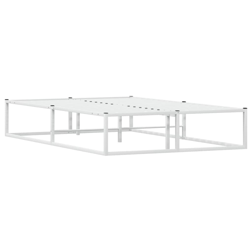 sengeramme uden madras 120x200 cm metal hvid