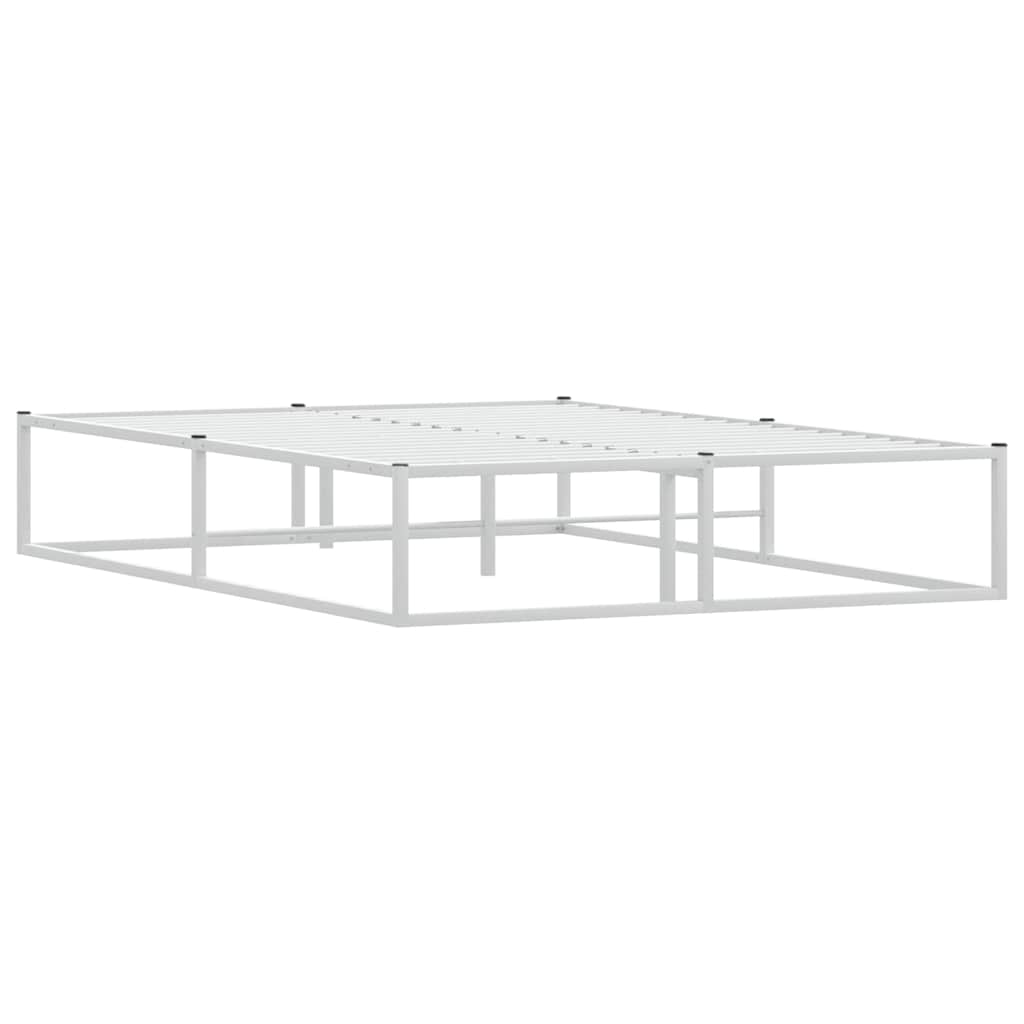 sengeramme uden madras 140x200 cm metal hvid