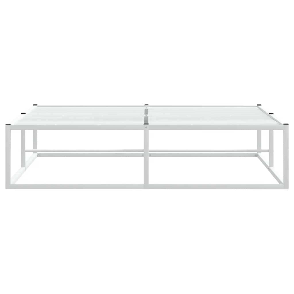 sengeramme uden madras 140x200 cm metal hvid