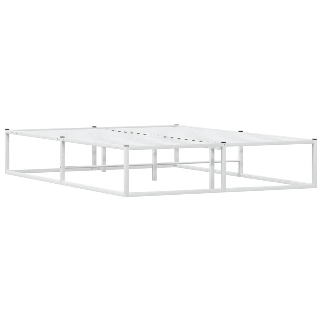 sengeramme uden madras 140x200 cm metal hvid