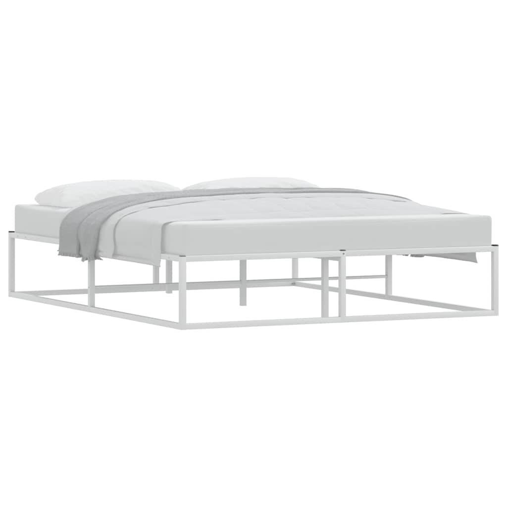 sengeramme uden madras 160x200 cm metal hvid