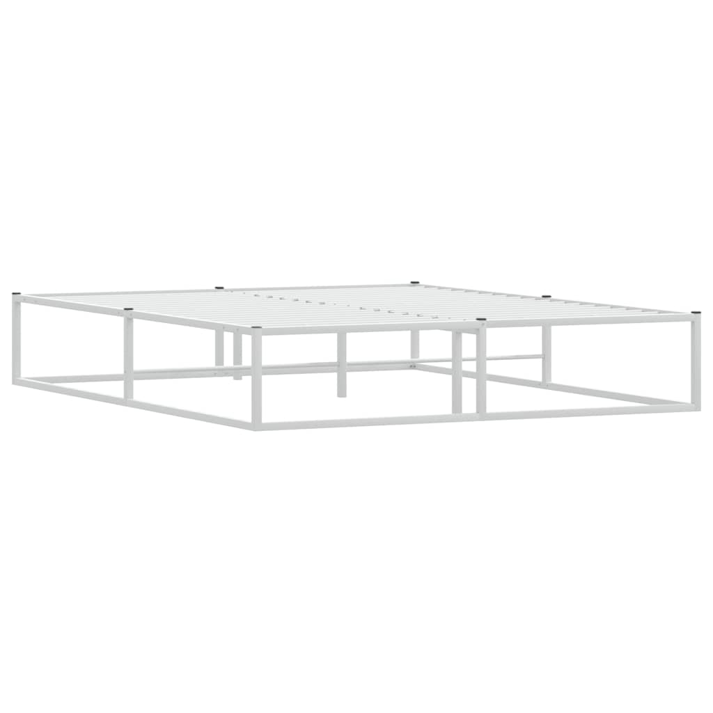 sengeramme uden madras 160x200 cm metal hvid