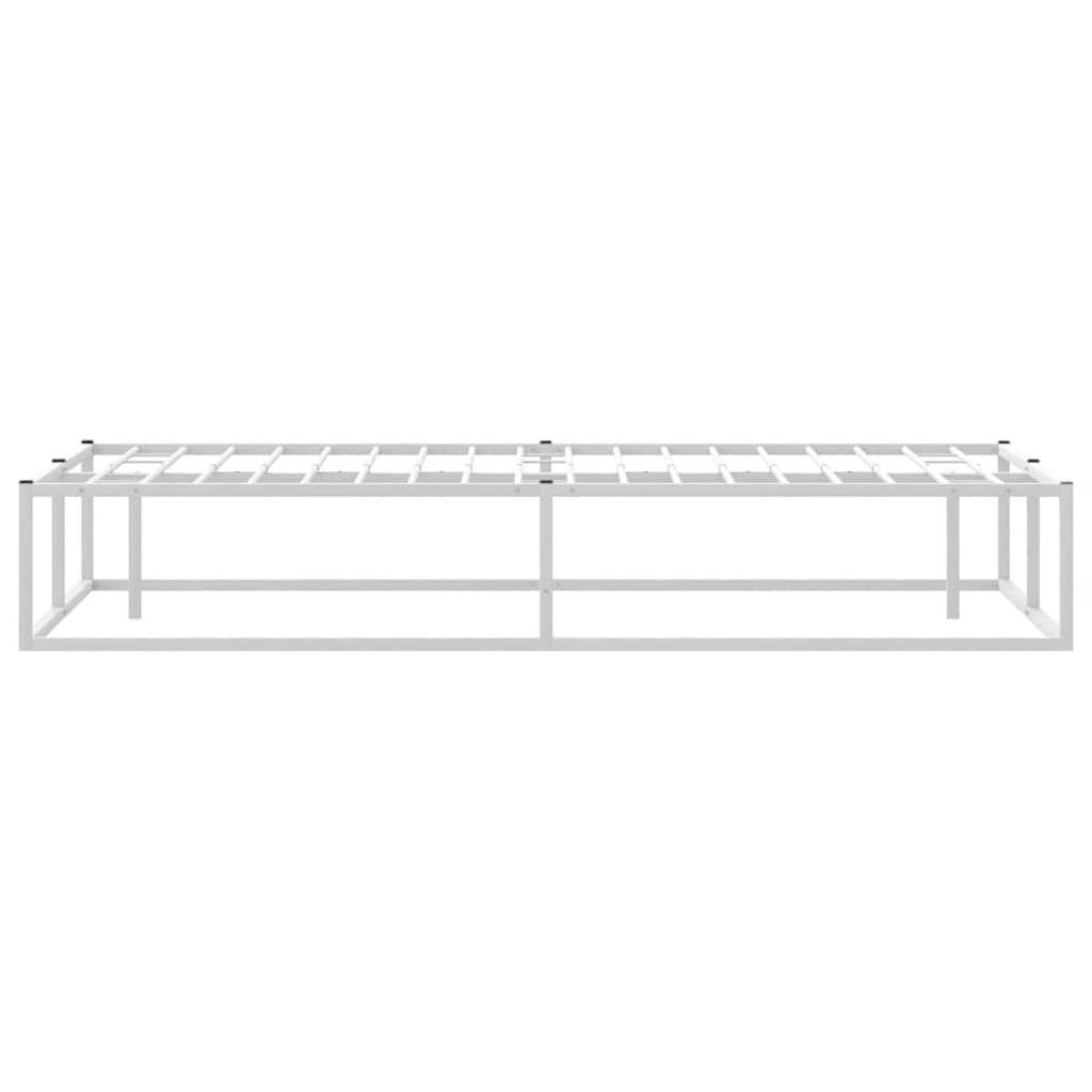 sengeramme uden madras 160x200 cm metal hvid