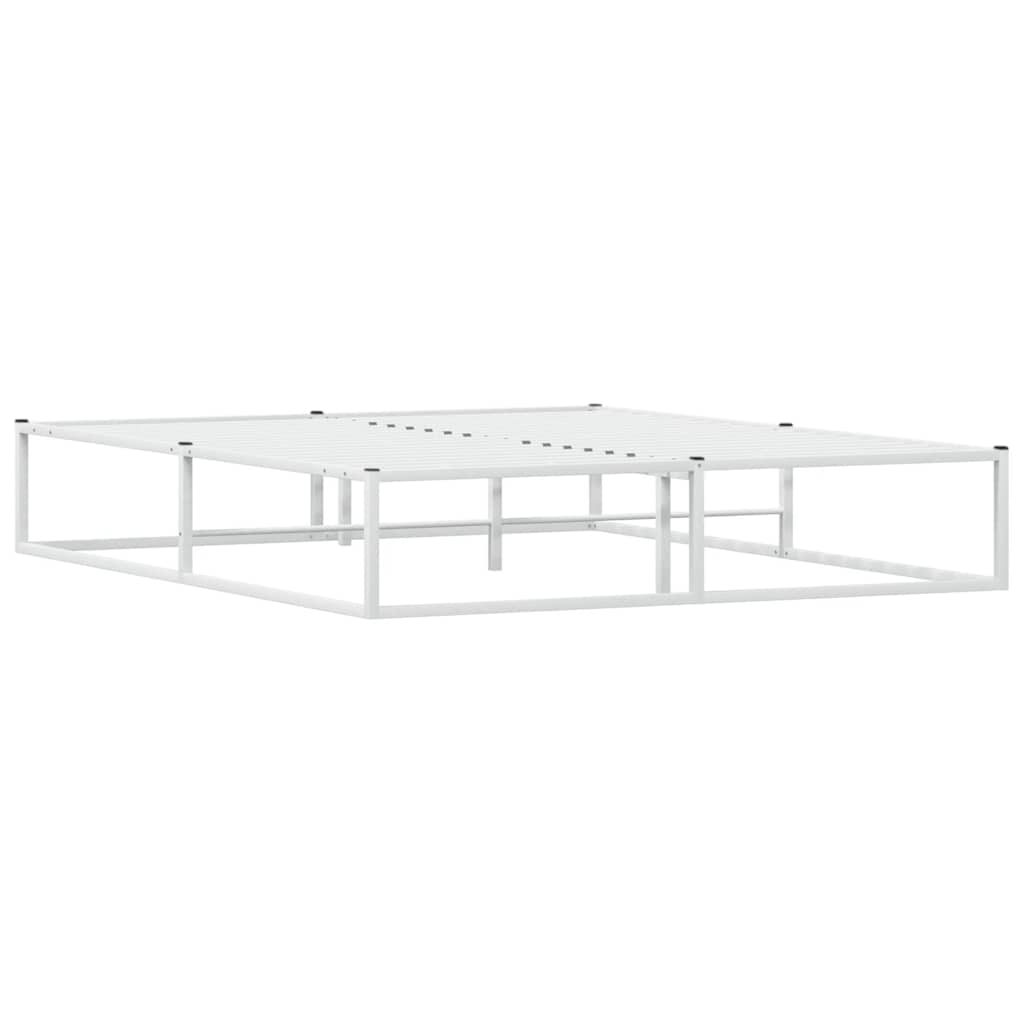 sengeramme uden madras 160x200 cm metal hvid