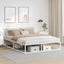 sengeramme uden madras 160x200 cm metal hvid