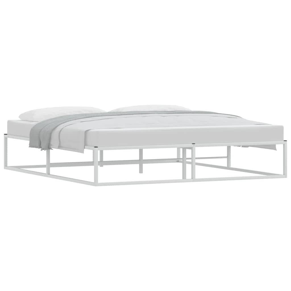sengeramme uden madras 180x200 cm metal hvid