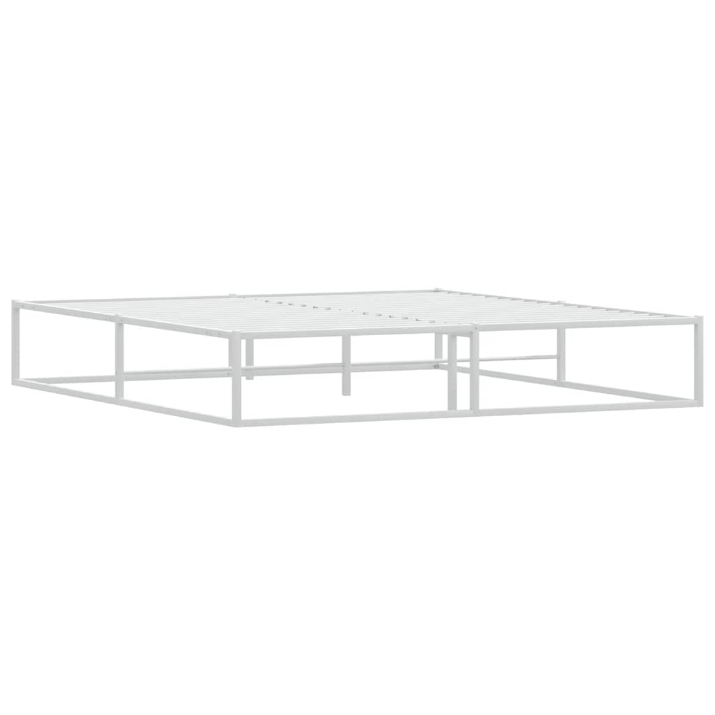 sengeramme uden madras 180x200 cm metal hvid