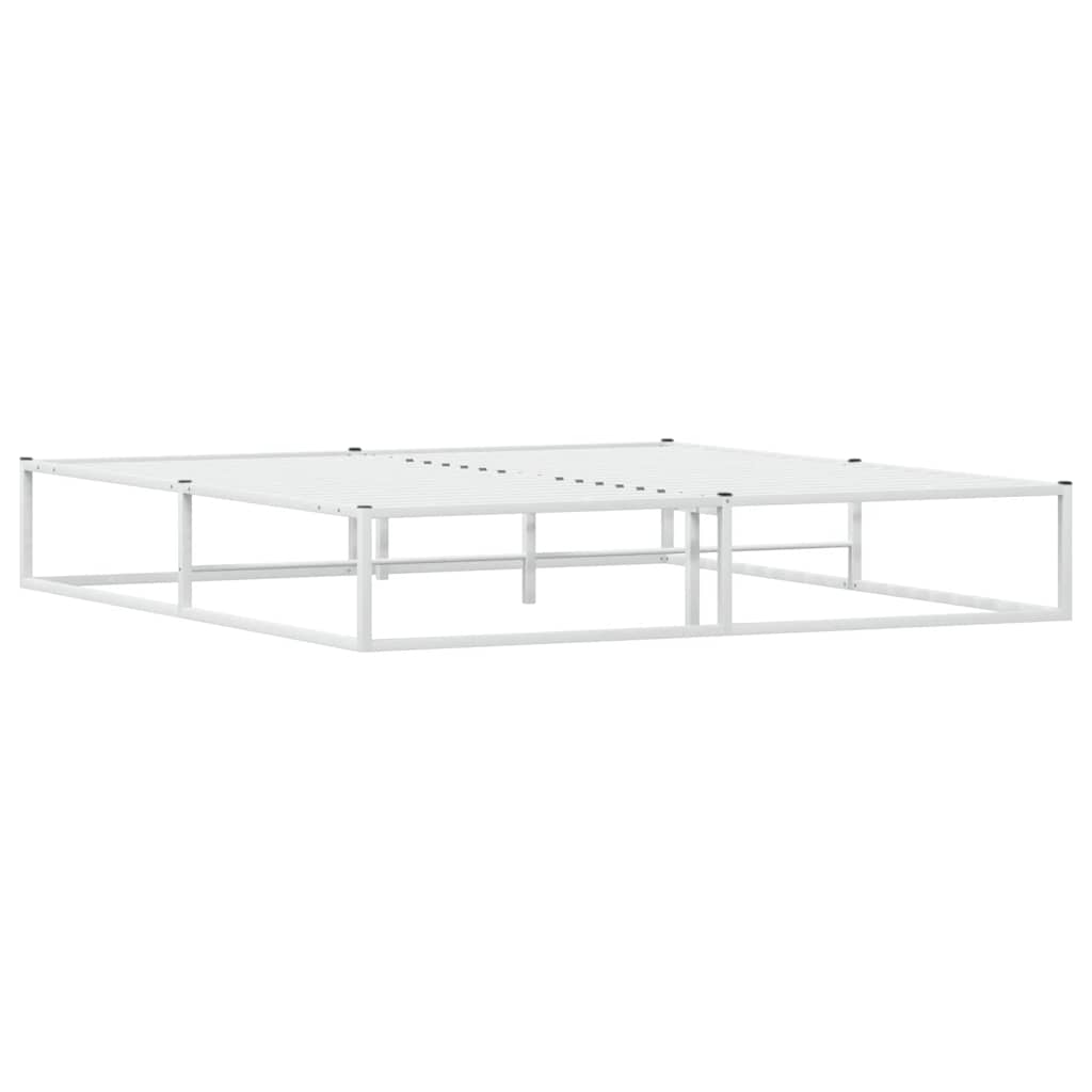 sengeramme uden madras 180x200 cm metal hvid