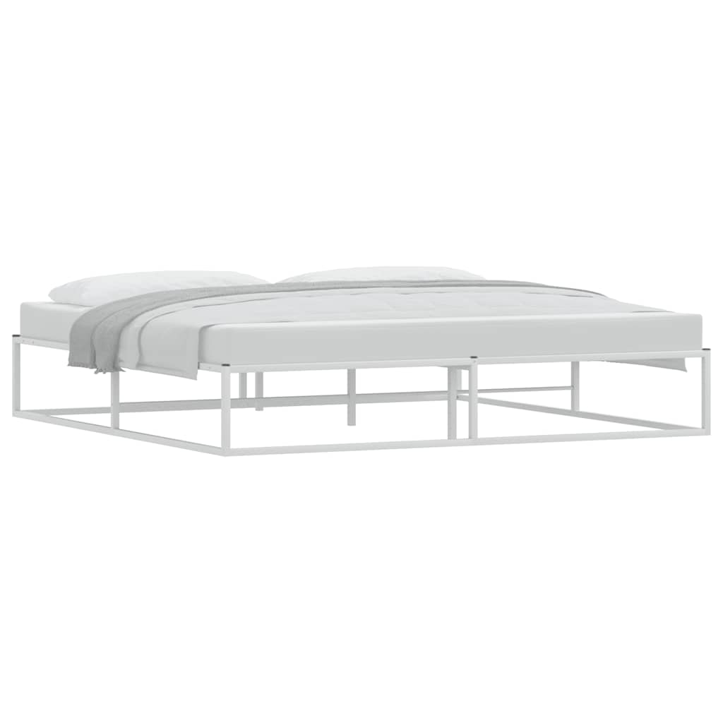 sengeramme uden madras 200x200 cm metal hvid