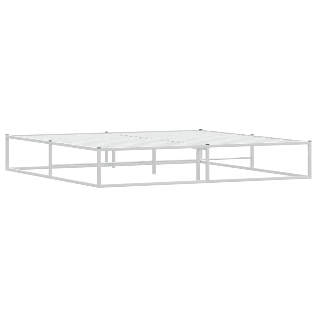 sengeramme uden madras 200x200 cm metal hvid