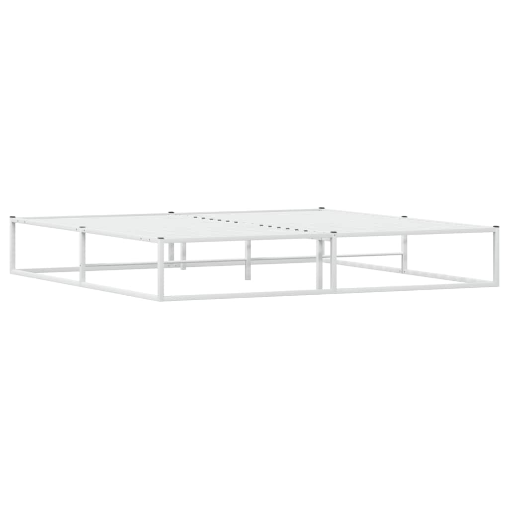 sengeramme uden madras 200x200 cm metal hvid