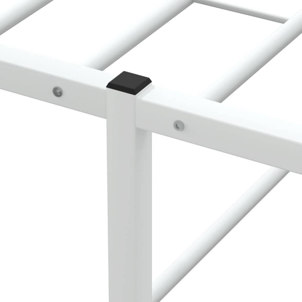 sengeramme uden madras 200x200 cm metal hvid