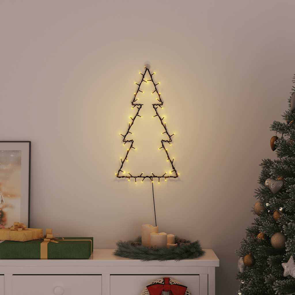 Julelys juletræssilhuet 80 LED'er varm hvid