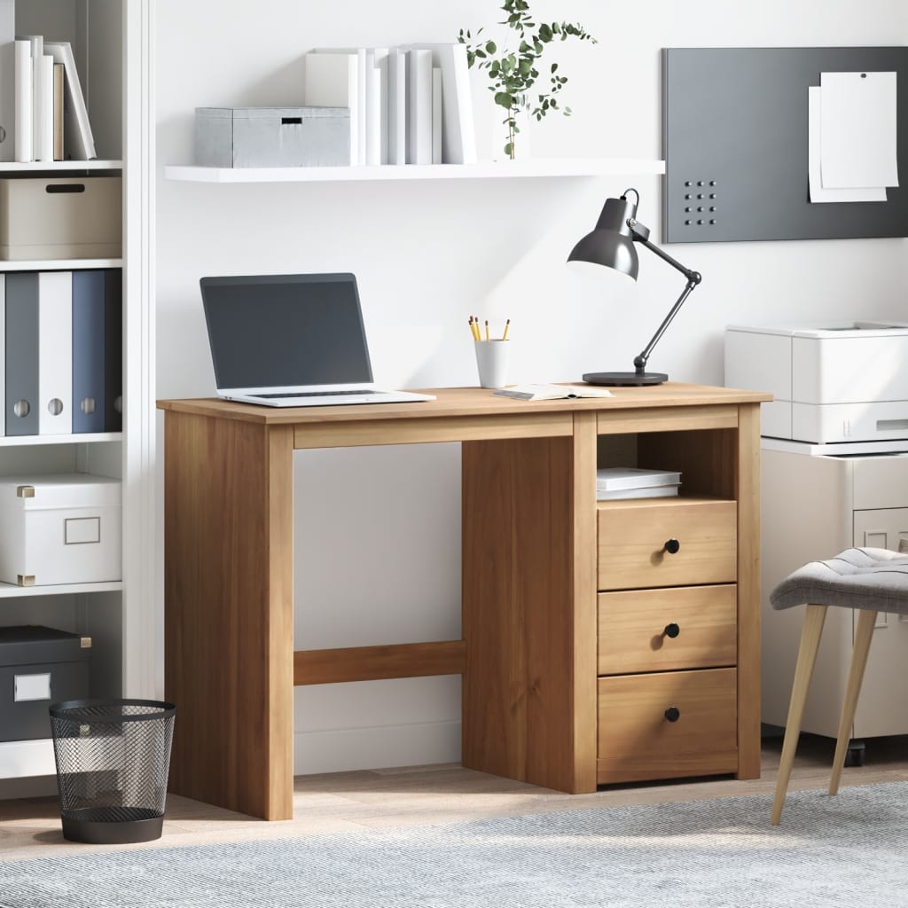 skrivebord PANAMA 112x45x75 cm massivt fyrretræ