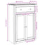 skoskab PANAMA 80x40x114 cm massivt fyrretræ