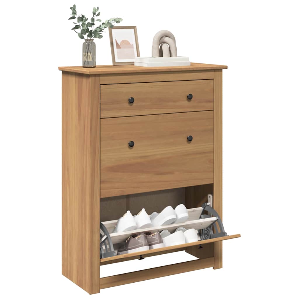 skoskab PANAMA 80x35x105 cm massivt fyrretræ