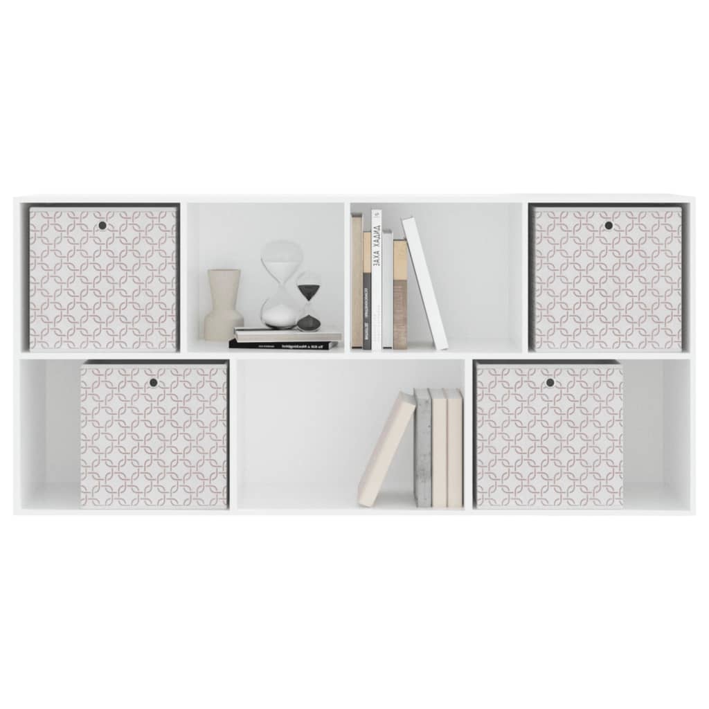 opbevaringskasser 4 stk. 32x32x32 cm foldbare stof cremefarvet