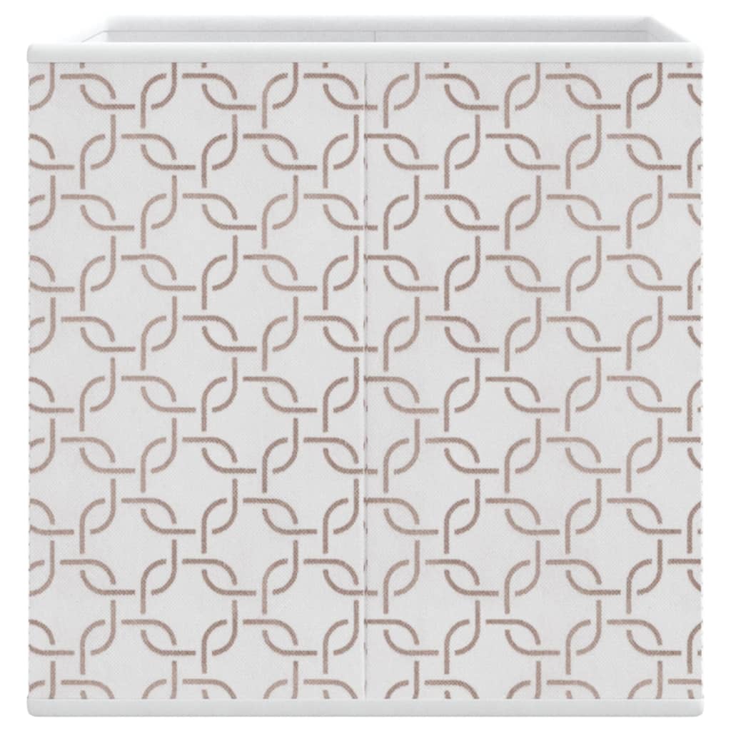 opbevaringskasser 4 stk. 32x32x32 cm foldbare stof cremefarvet