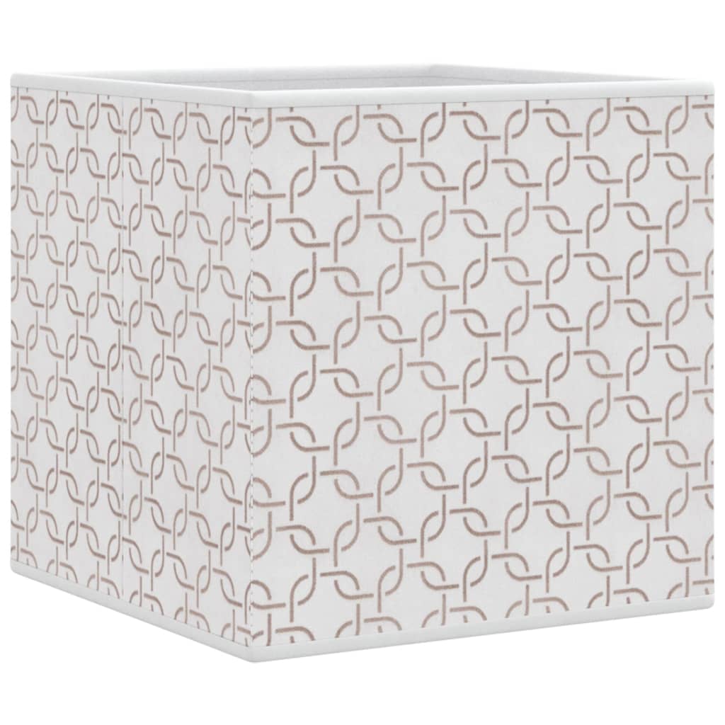 opbevaringskasser 4 stk. 32x32x32 cm foldbare stof cremefarvet