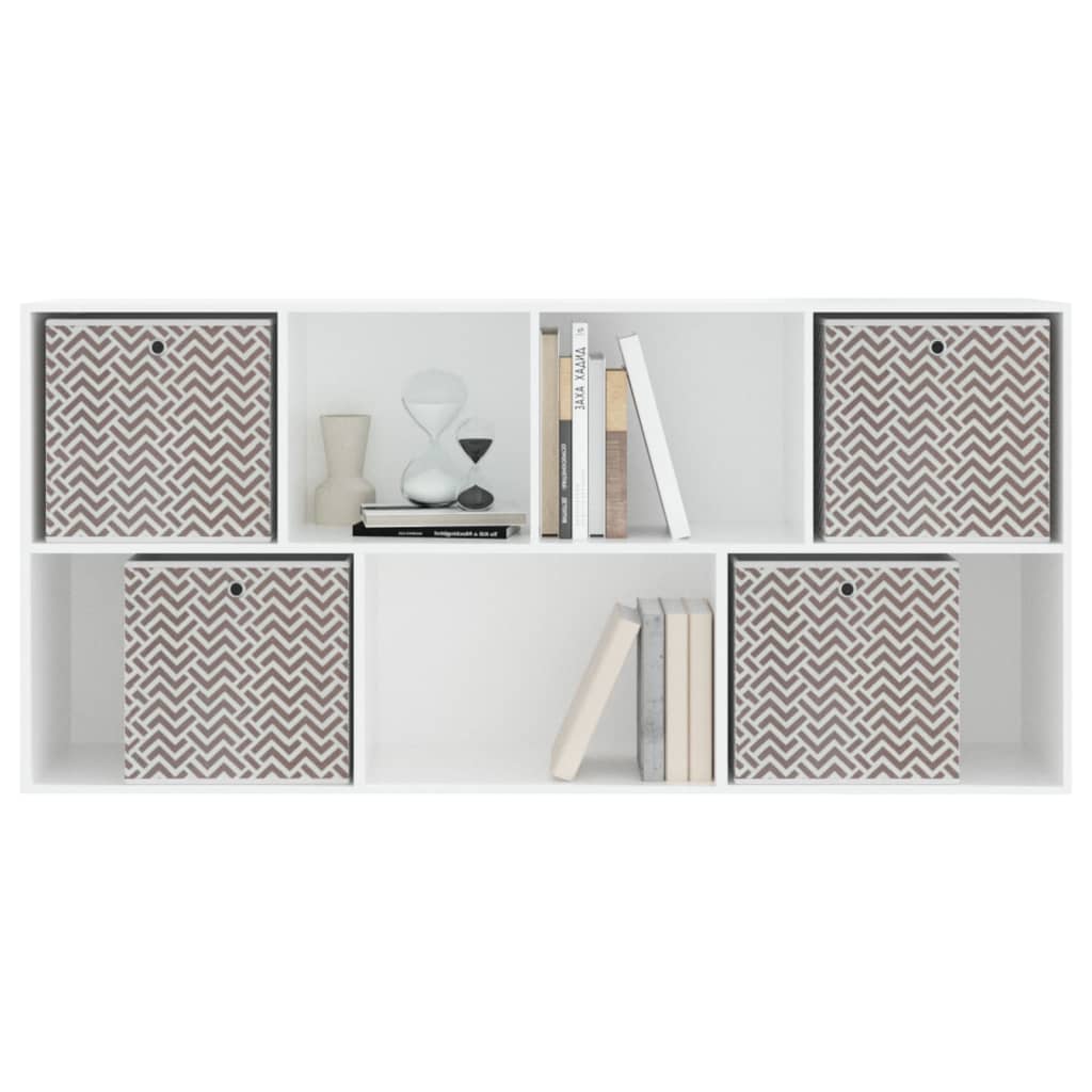 opbevaringskasser 4 stk. 32x32x32 cm foldbare stof brun