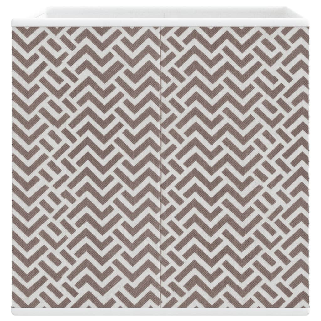opbevaringskasser 4 stk. 32x32x32 cm foldbare stof brun