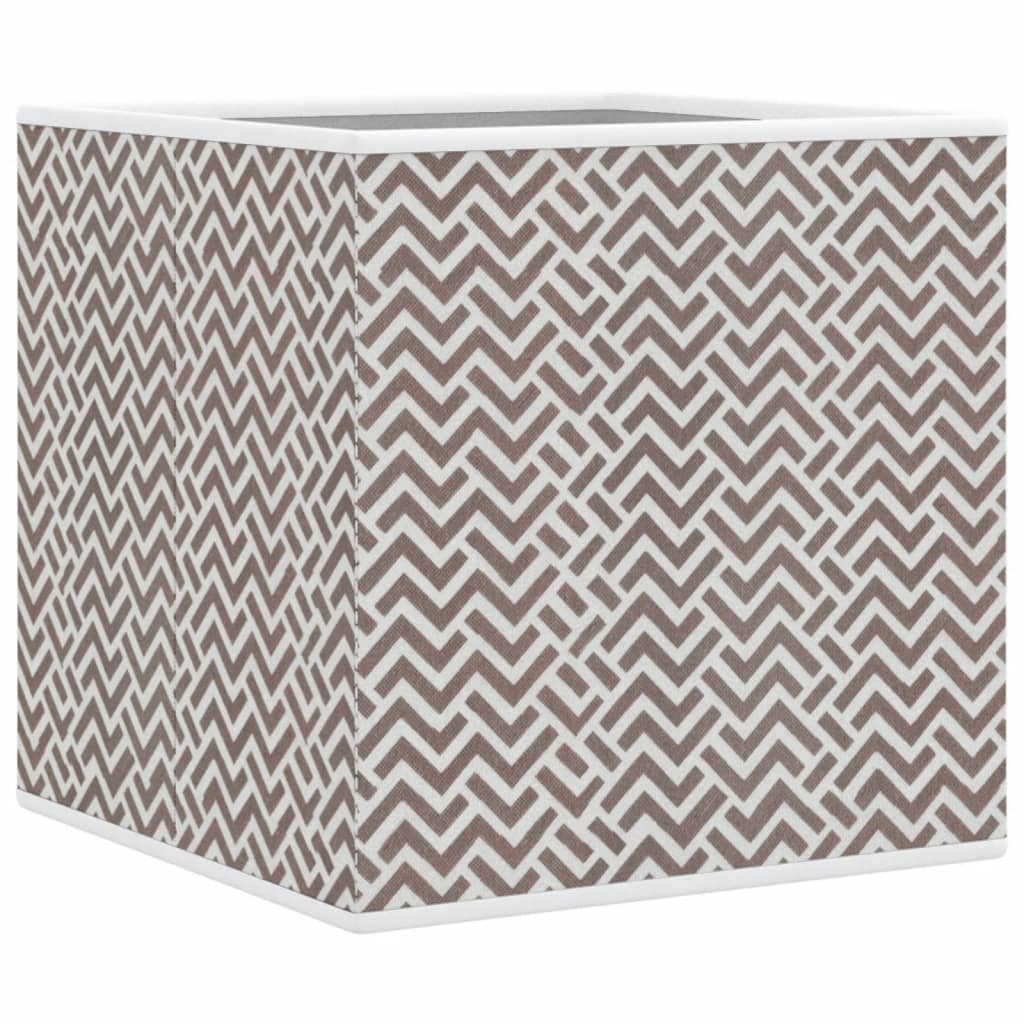 opbevaringskasser 4 stk. 32x32x32 cm foldbare stof brun