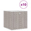 opbevaringskasser 10 stk. 32x32x32 cm foldbare stof brun