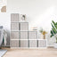 opbevaringskasser 10 stk. 32x32x32 cm foldbare stof brun