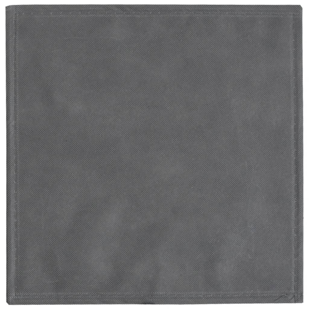 opbevaringskasser 10 stk. 32x32x32 cm foldbare stof grå