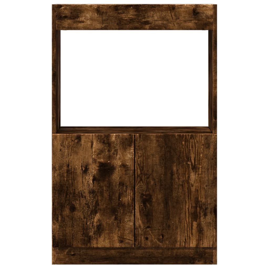 skab 63x33x100 cm konstrueret træ røget egetræsfarve