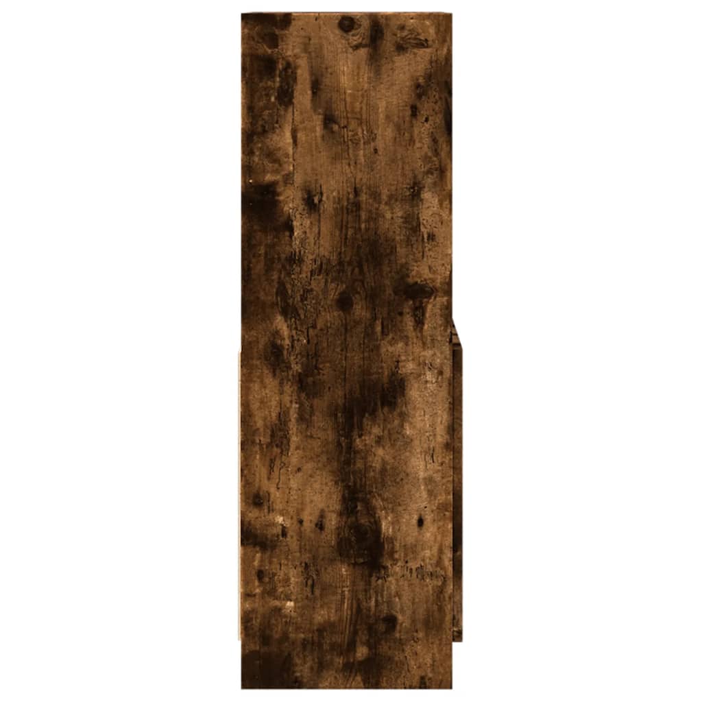skab 63x33x100 cm konstrueret træ røget egetræsfarve