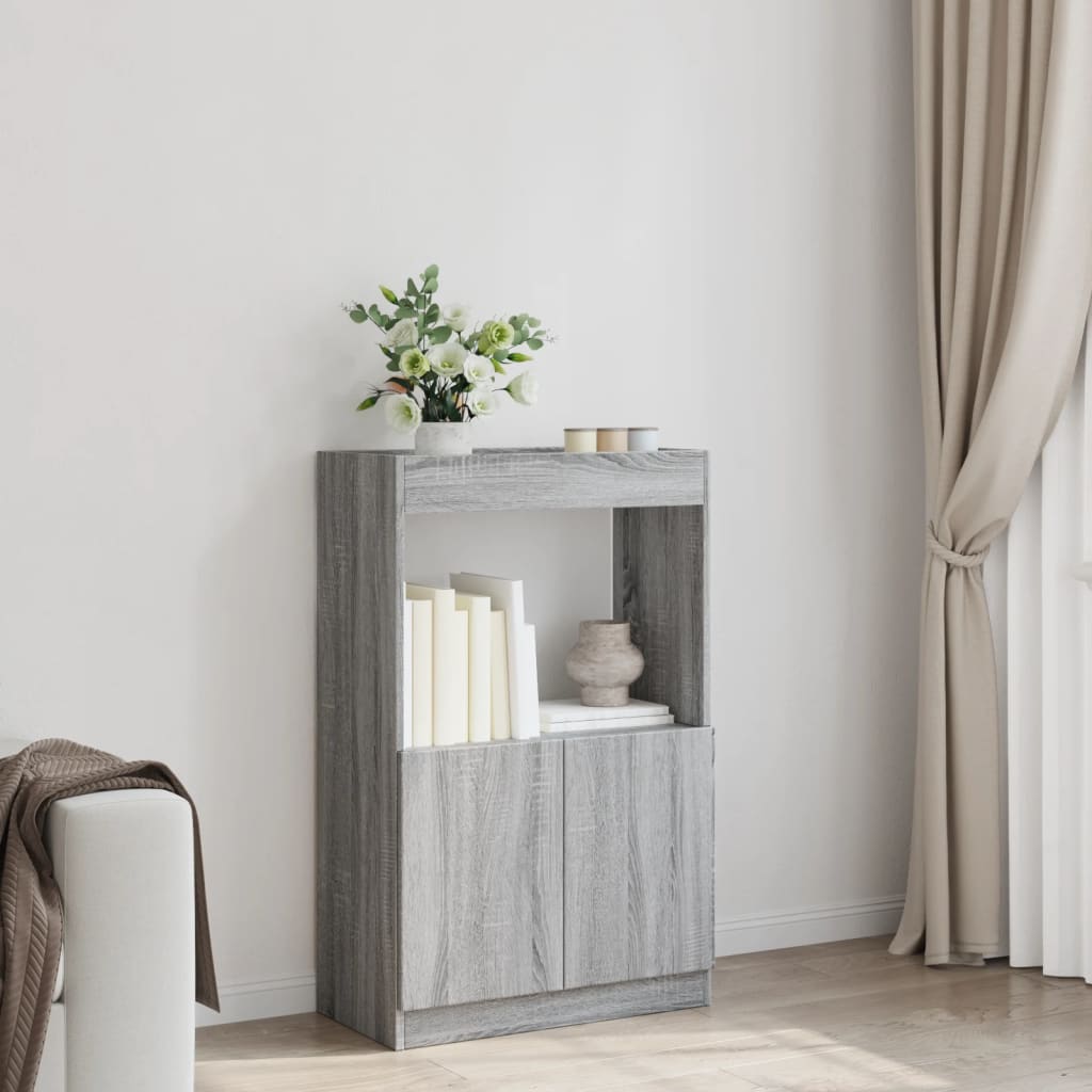 skab 63x33x100 cm konstrueret træ grå sonoma-eg